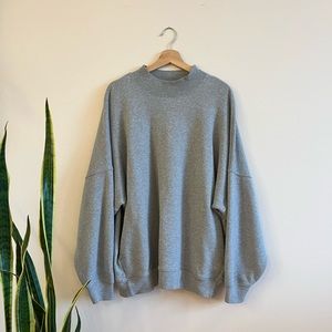 The Group Babaton Mock Neck Sweatshirt in Heather Grey - Size 3